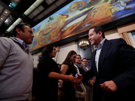 El gobernador del Estado de México, Eruviel Ávila, durante la presentación del Atlas de Riesgos Ante el Cambio Climático.