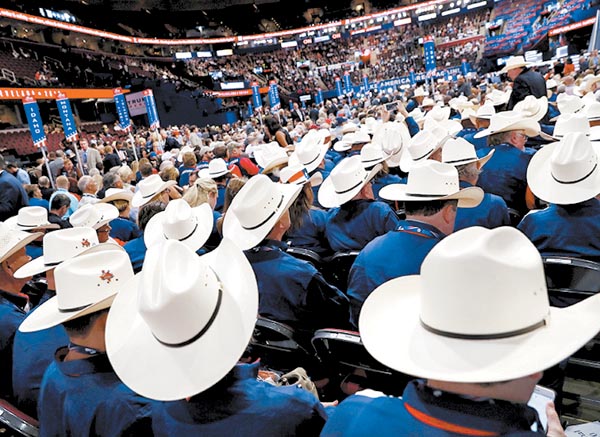 Los delegados de Texas también se dieron cita ayer en Ohio.