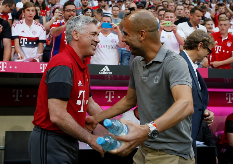 Carlo Ancelotti y Josep Guardiola 