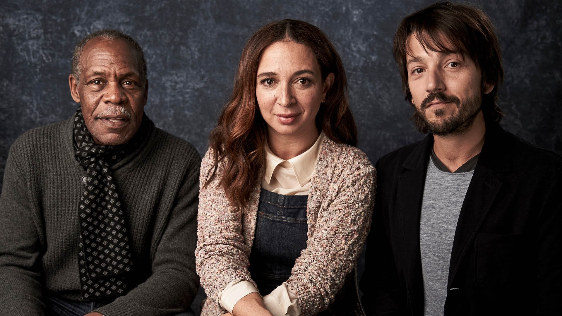 Danny Glover (Ambrose Eubanks), Maya Rudolph (Eunice) y Diego Luna(productor, director y guionista)