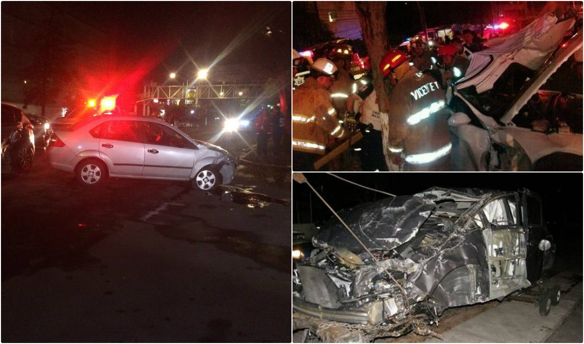 Algunos de los autos destrozados por los choques 