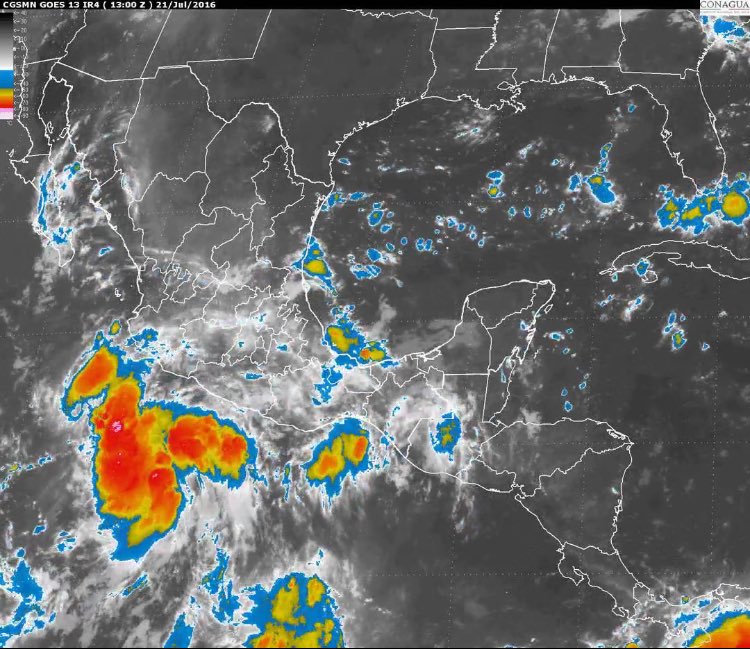 Mapa del pronostico climático. 