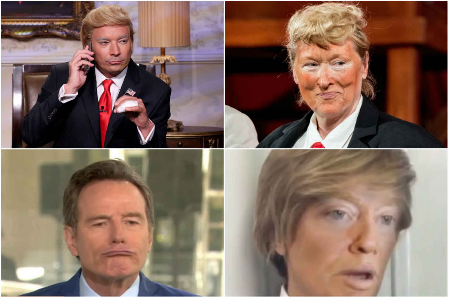 Desde Salma Hayek hasta Bryan Cranston han personificado al magnate Donald Trump.