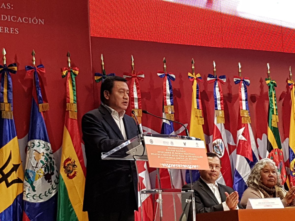 El secretario de Gobernación, Miguel Ángel Osorio Chong, dijo que la violencia contra las niñas y mujeres es un tema que no se puede quedar en el disc