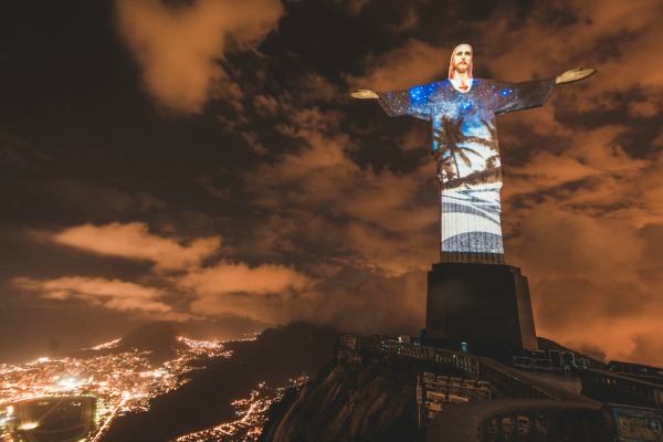 El Cristo del Corcovado se vestirá con las mejores fotos de Instagram el día de la apertura y clausura de los Juegos Olímpicos de Río. 