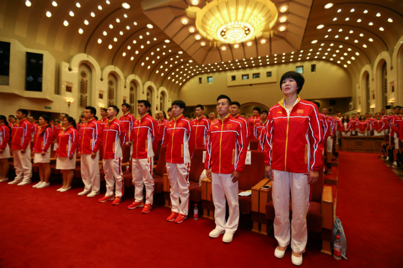 La delegación china 