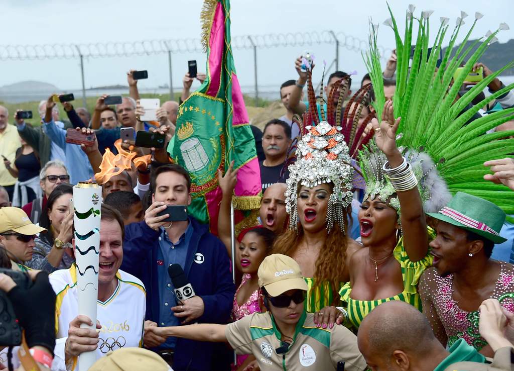 El recorrido de la antorcha por Río de Janeiro 