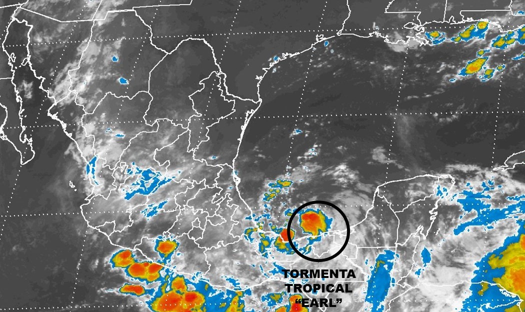 Se mantendrán nublados densos con potencial de tormentas puntuales extraordinarias en Chiapas, Oaxaca y Veracruz.