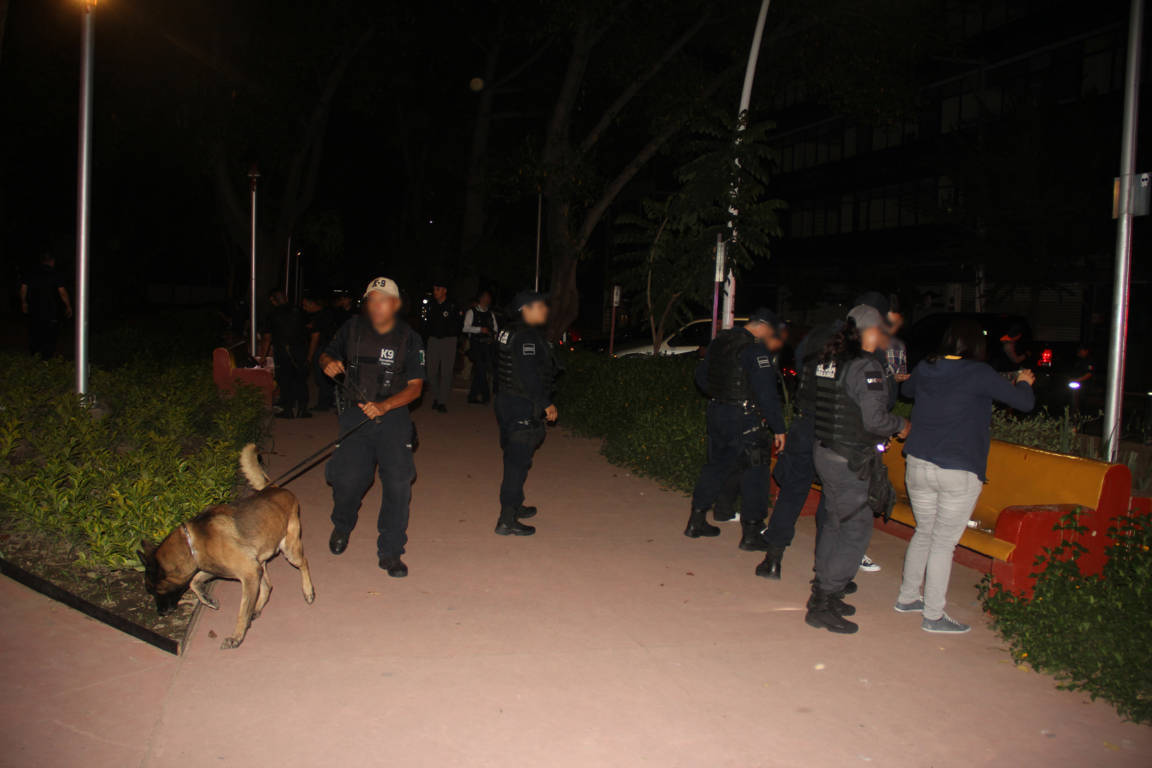 Elementos de la comisaría mantuvieron una importante presencia en la zona del Parque Revolución y en el corredor Chapultepec