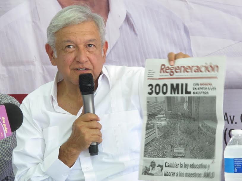 Andrés Manuel López Obrador dijo que no se pueden resolver las protestas de los maestros “con la fuerza".