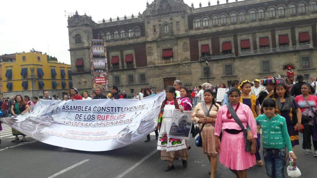 El Palacio de Gobierno capitalino es resguardado por policías de Tránsito de la Secretaría de Seguridad Pública capitalina. 