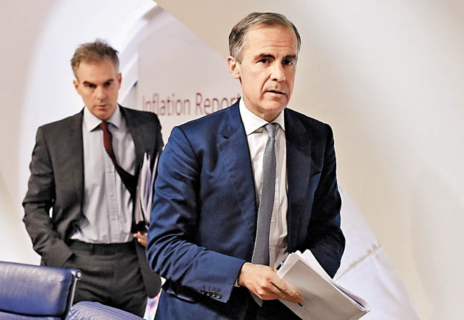 Mark Carney, en la presentación del informe sobre inflación. 