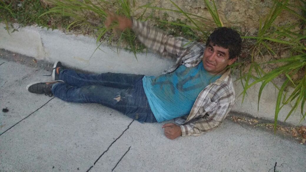 El asaltante se fractuó al salta.