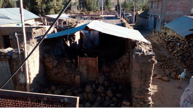 El sismo afectó a 40 viviendas de la zona.