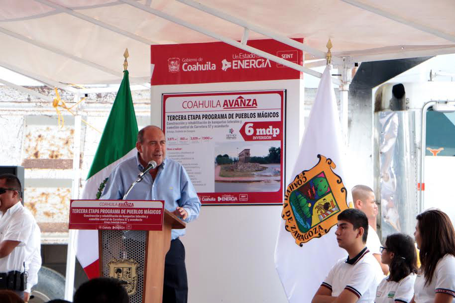 Gobernador de Coahuila anunció 6 mdp para fortalecer los Pueblos Mágicos.