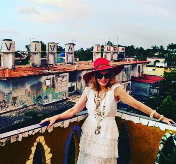 Madonna se despide de Cuba.