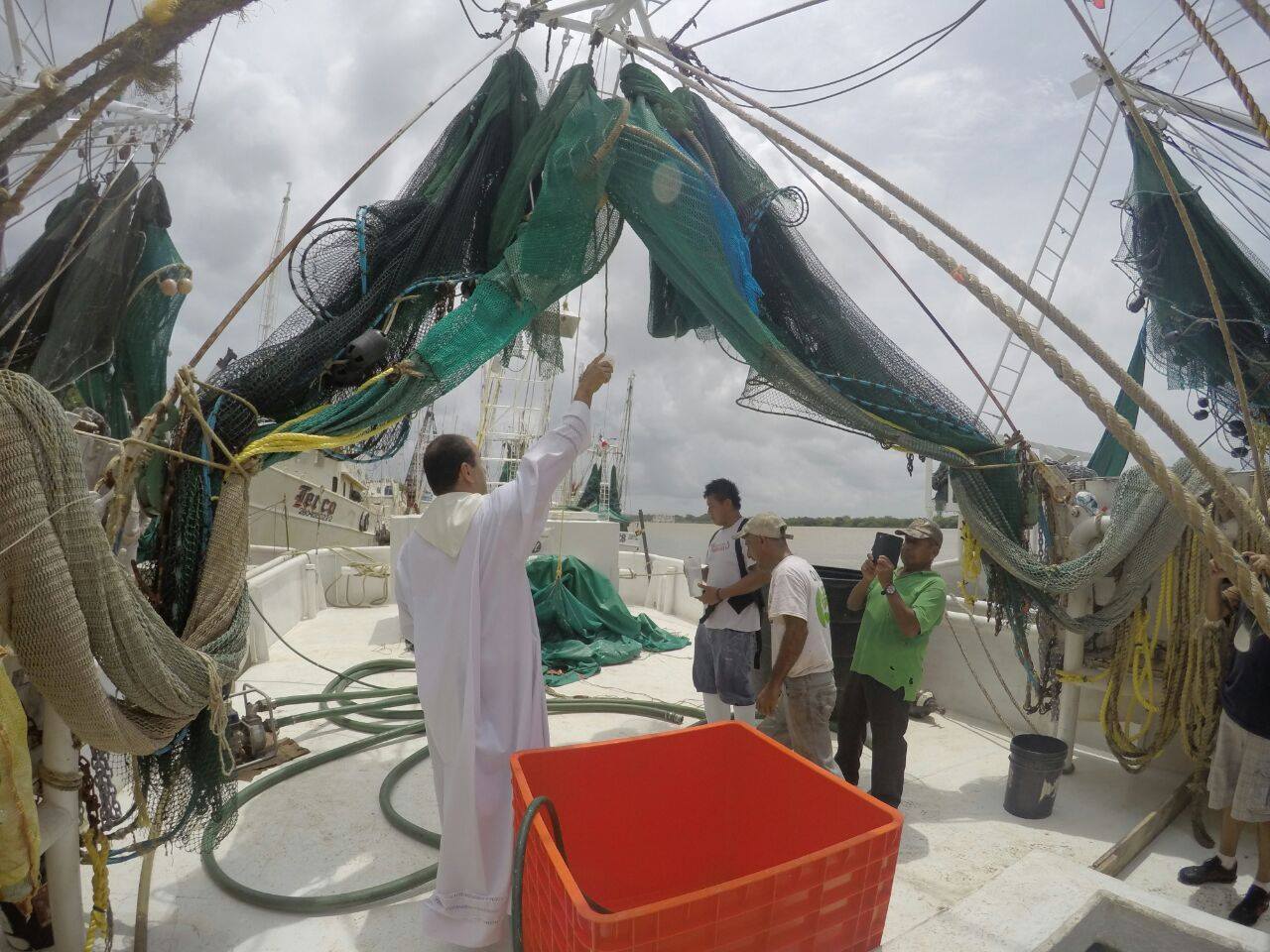 Bendición a los pescadores y camaroneros.