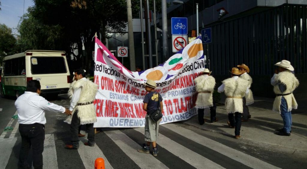 Los campesinos son de Chiapas, Oaxaca, Veracruz y Puebla y piden más recursos para los programas productivos. 