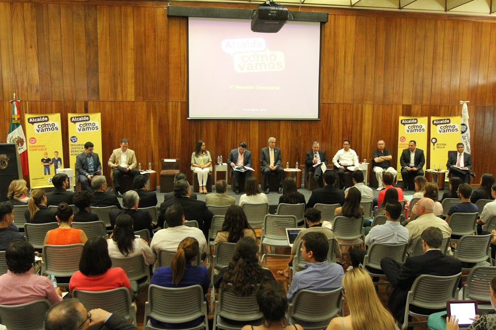 La reunión de Alcalde ¿Cómo Vamos? se realizó en el Tec de Monterrey, Sala Mayor de Rectoría. 