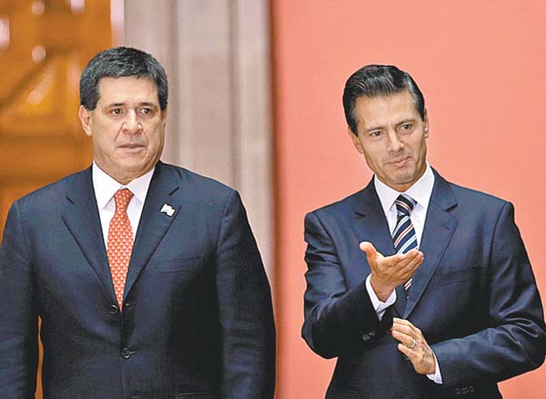 Horacio Cartes y el Presidente.