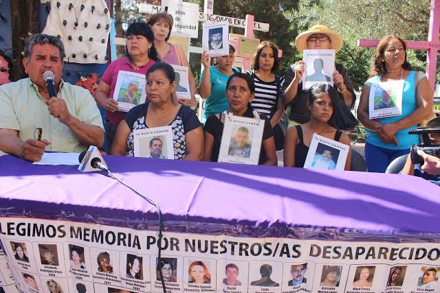 Familiares de desaparecidos reclamaron al gobierno de Chihuahua que no han hecho nada. 