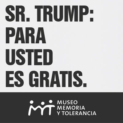 La imagen compartida en Twitter y Facebook que invita a Trump a visitar el Museo