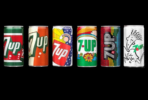 Las latas conmemorativas de 7up.