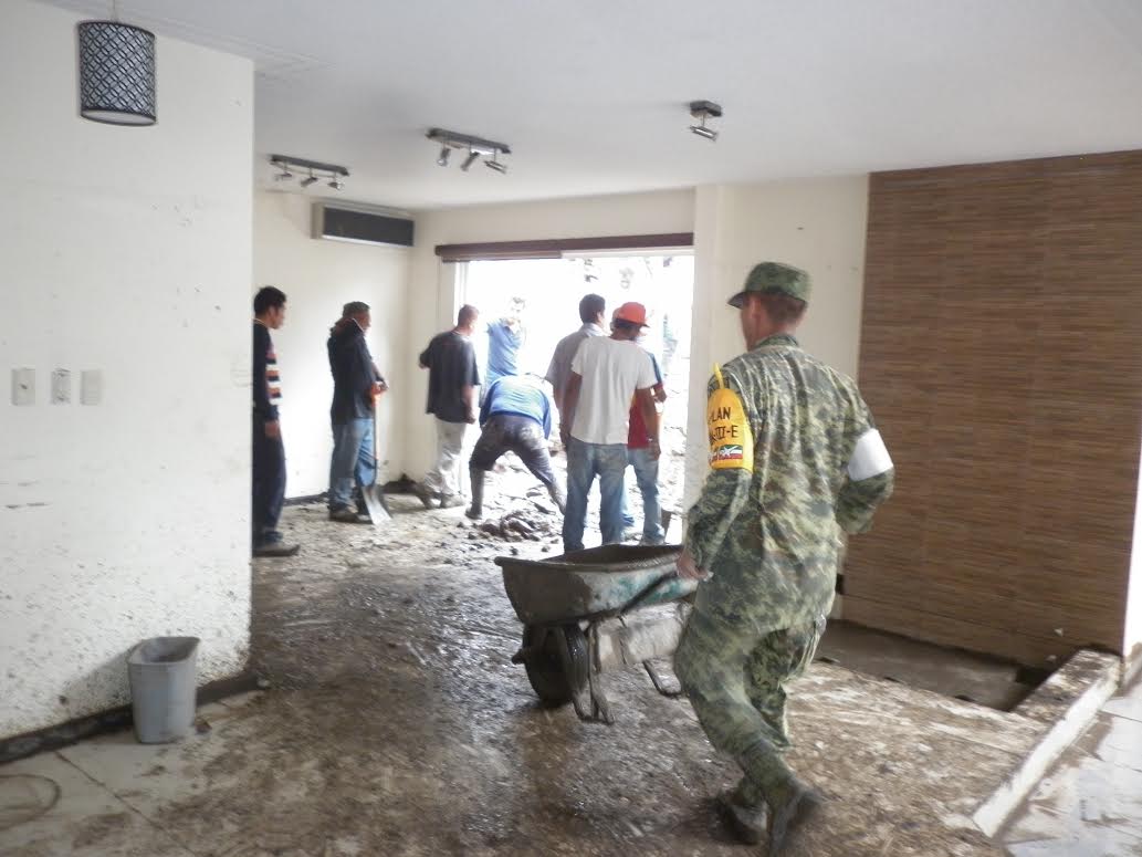 El Ejército apoyó a la población que resultó afectada. 