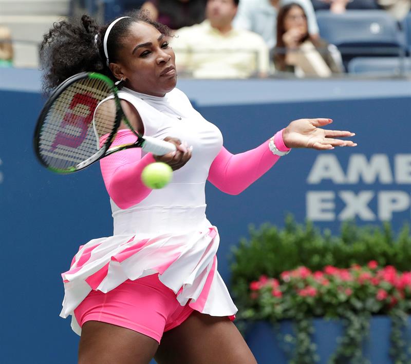 Serena Williams durante su partido en el US Open.