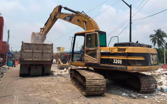 Los locales derrumbados del Macalito tenían un tamaño superior al de los actuales.