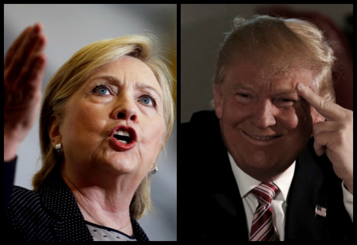 Los candidatos a la presidencia de EU, Hillary Clinton y Donald Trump.