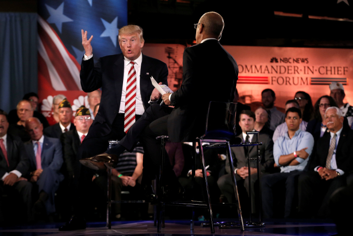 El magnate durante un foro en Manhattan.