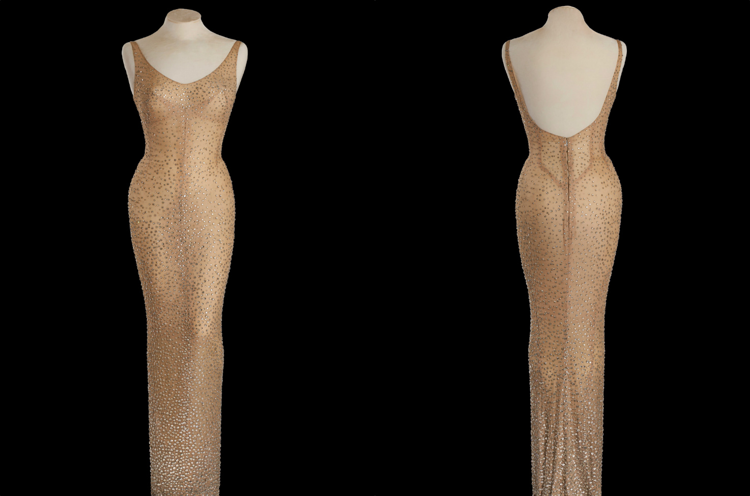 El vestido que lució Marilyn para interpretar "Happy Birthday" a John F. Kennedy en 1962.