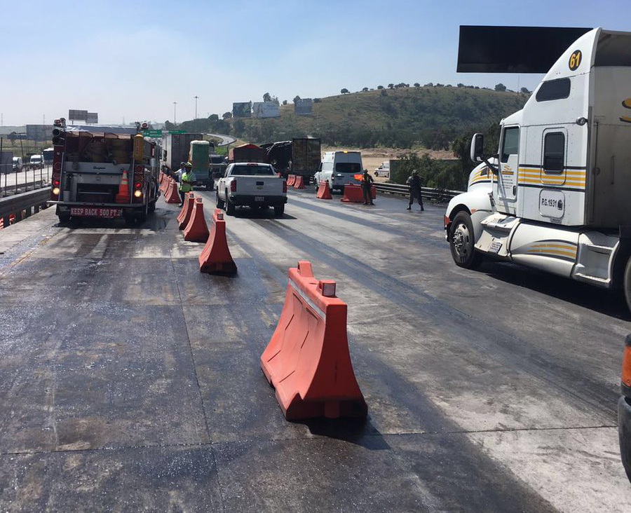 Después de cuatro horas, la carretera fue reabierta