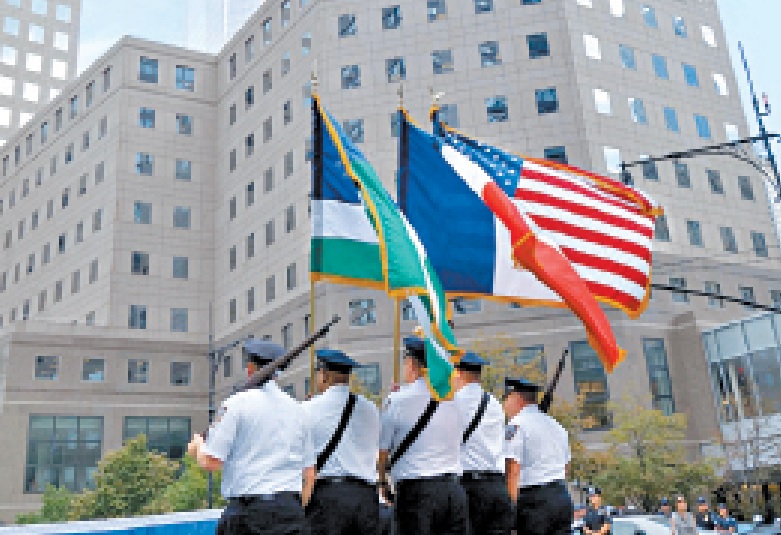 La policía de Nueva York recordó ayer a las víctimas de las Torres Gemelas.