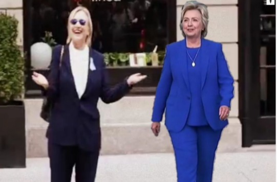 La enfermedad de Clinton empezó a sugerir que utiliza un doble.
