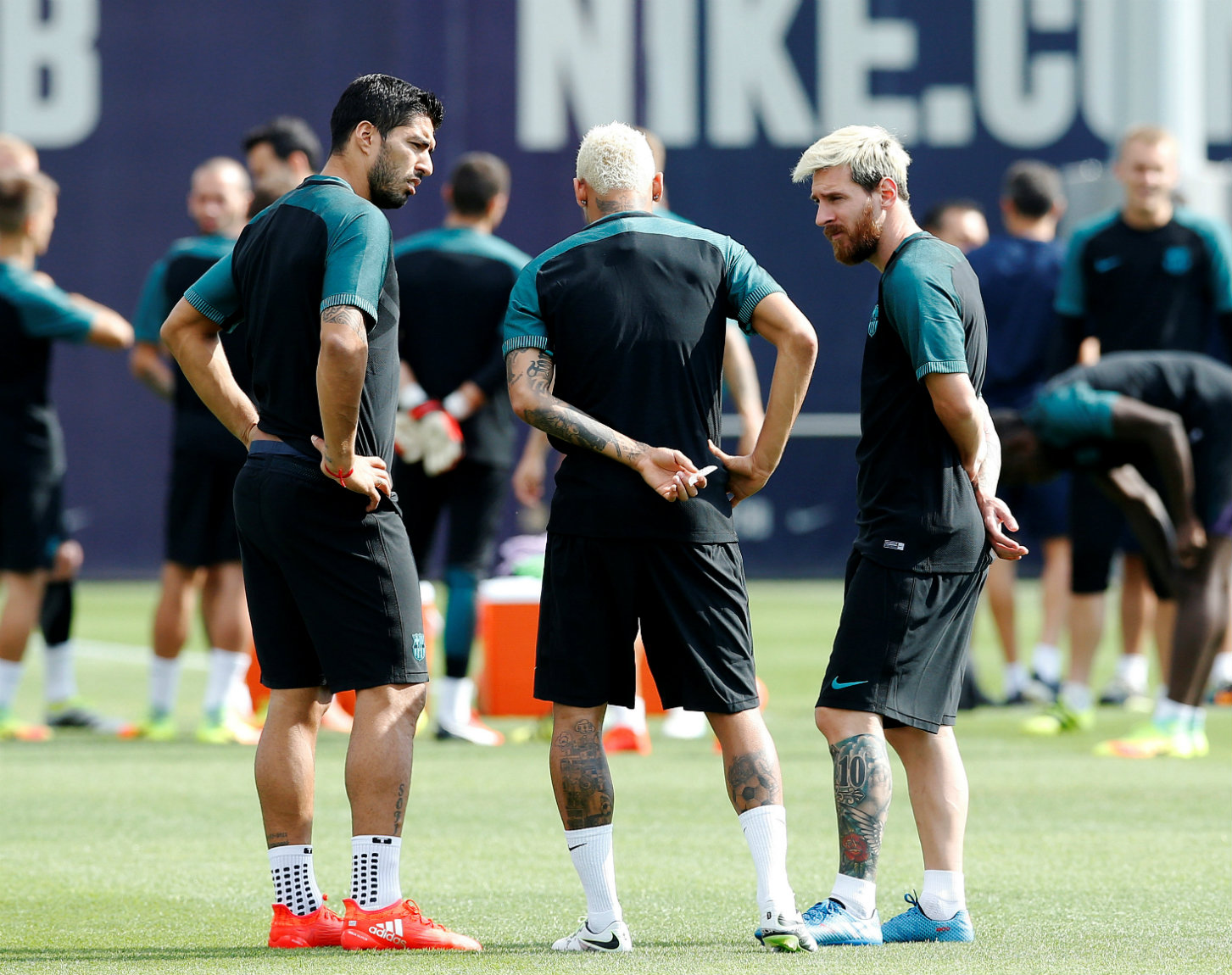 Luis Suárez, Neymar y Lionel Messi 