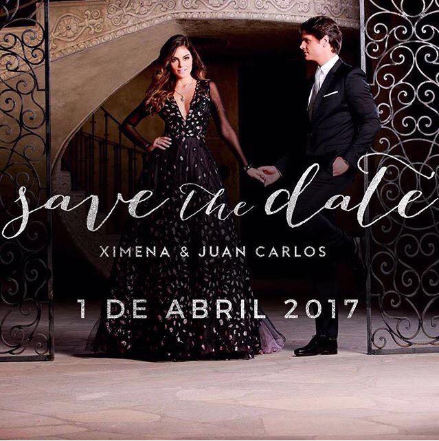 Ximena Navarrete y Juan Carlos Valladares se casarán el 1 de abril de 2017. 