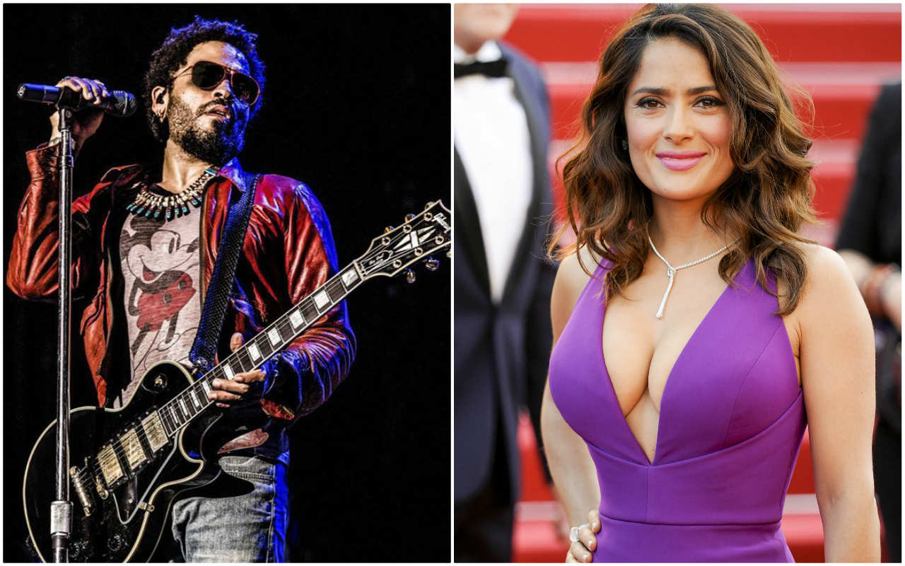 "Nunca dejas de sorprenderme", respondió Salma Hayek a Lenny Kravitz