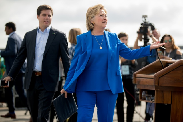 Hillary Clinton después de un acto de campaña el 8 de septiembre.