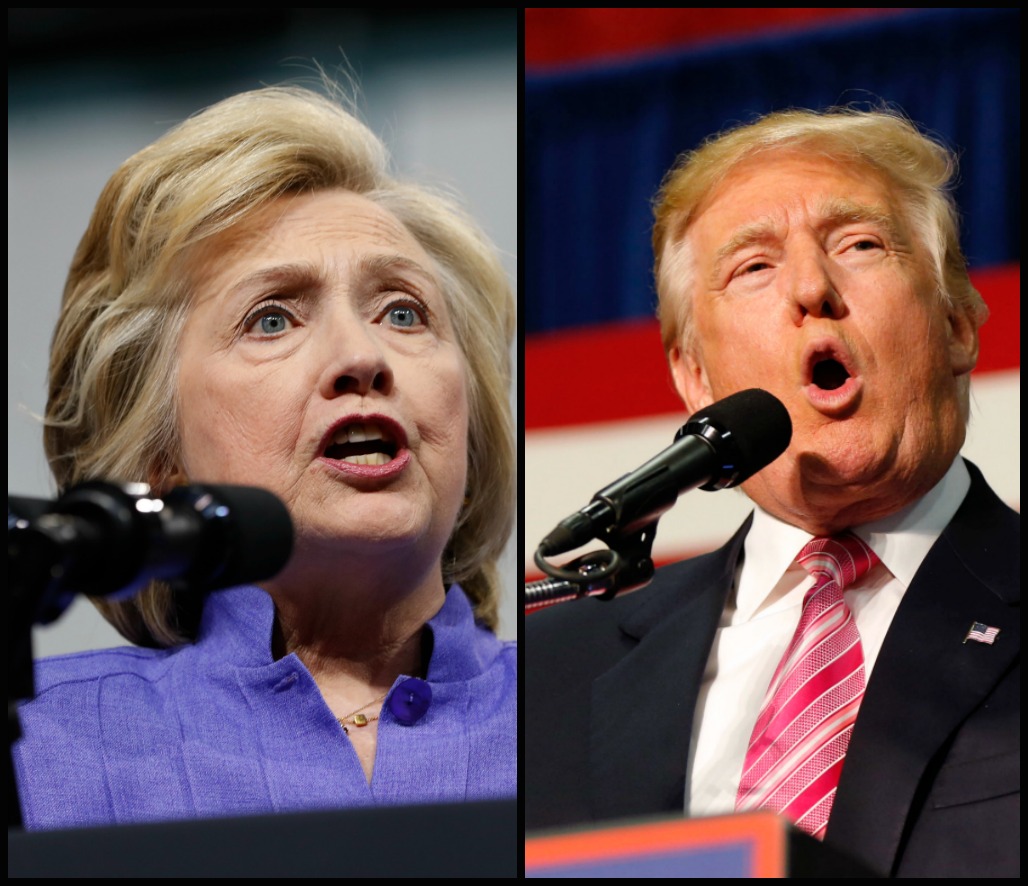Los candidatos a la presidencia de Estados Unidos, Hillary Clinton y Donald Trump.