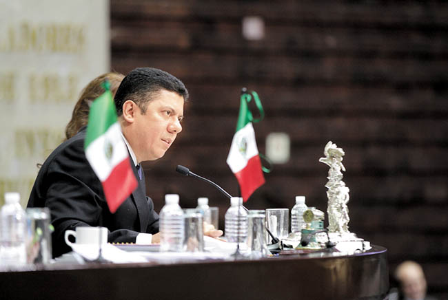 Miguel Bolaños, presidente del organismo legislativo. 