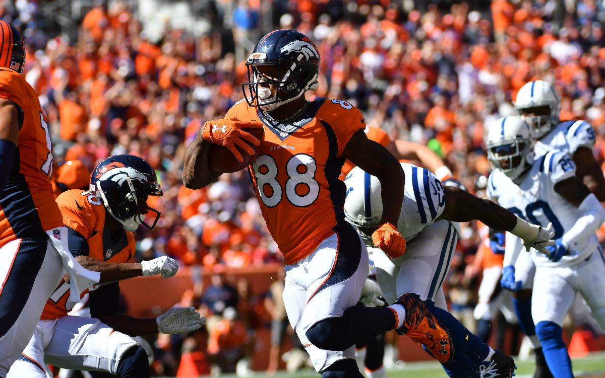 Demaryius Thomas, jugador de los Broncos de Denver.