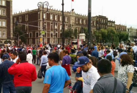La Secretaría de Seguridad Pública capitalina reportó diferentes marchas en la zona centro de la Ciudad de México.