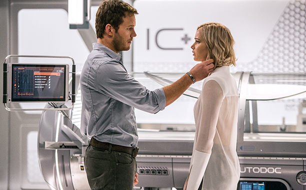 Chris Pratt y Jennifer Lawrence protagonizan "Passengers". 