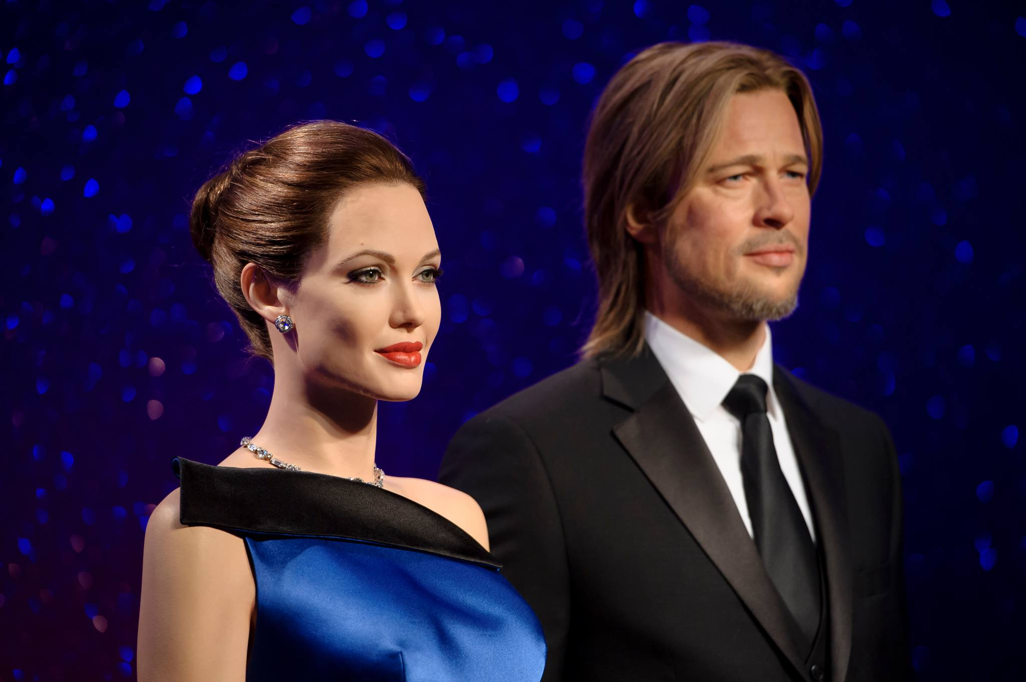 Las figuras de cera de 'Brangelina' fueron separadas en el museo de cera Madame Tussauds.