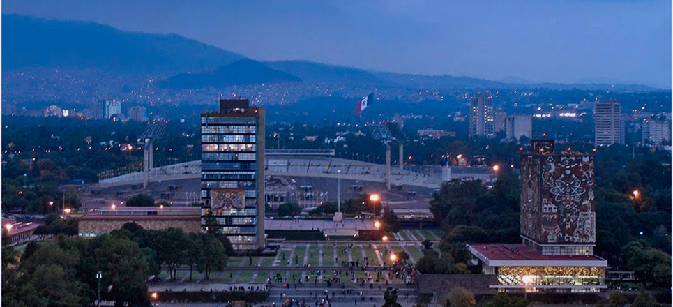 Vista del Campus central de la UNAM