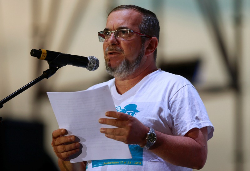 Rodrigo Londoño, alias "Timochenko", uno de los líderes de la guerrilla.