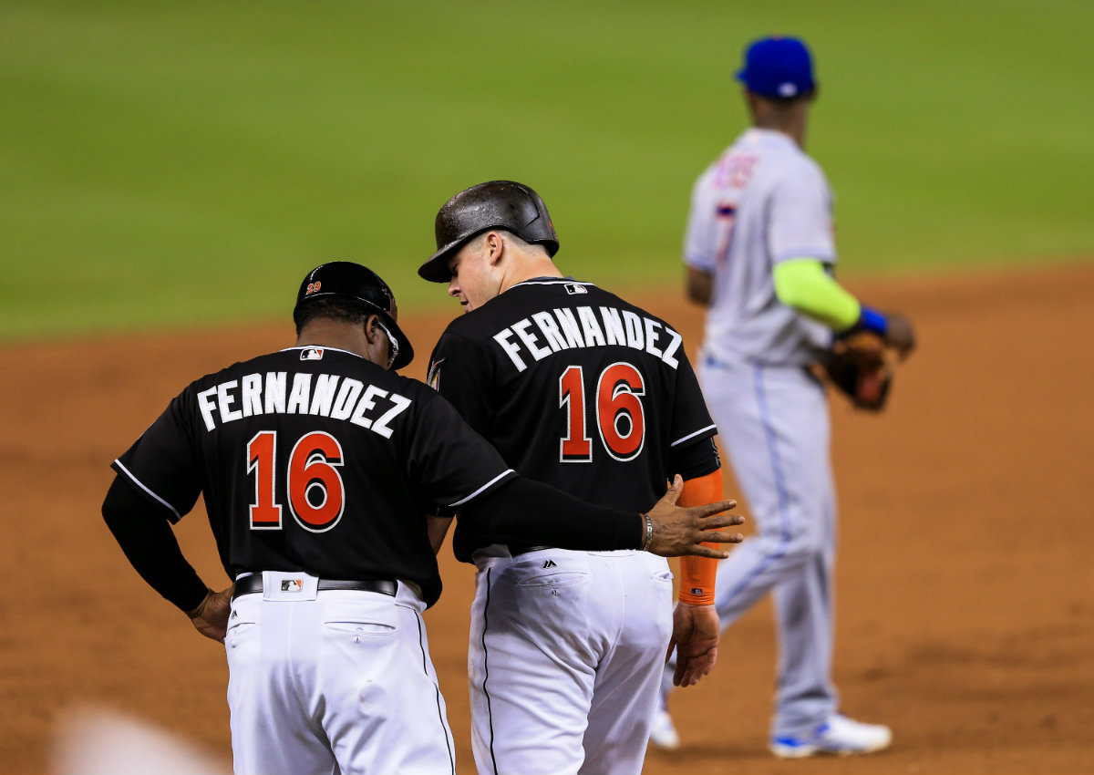 Los Marlines de Miami honraron a Fernández