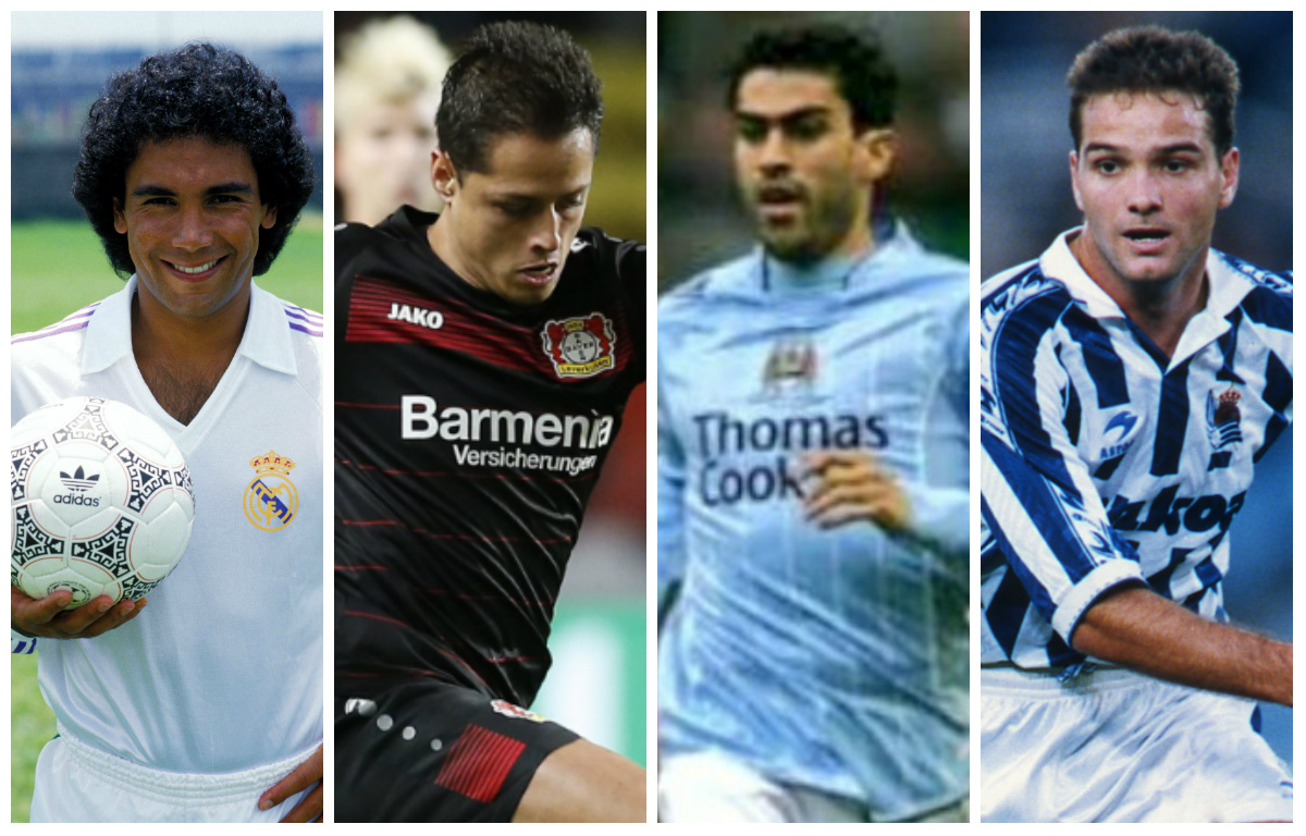 Hugo Sánchez, Javier Hernández, Nery Castillo y Luis García